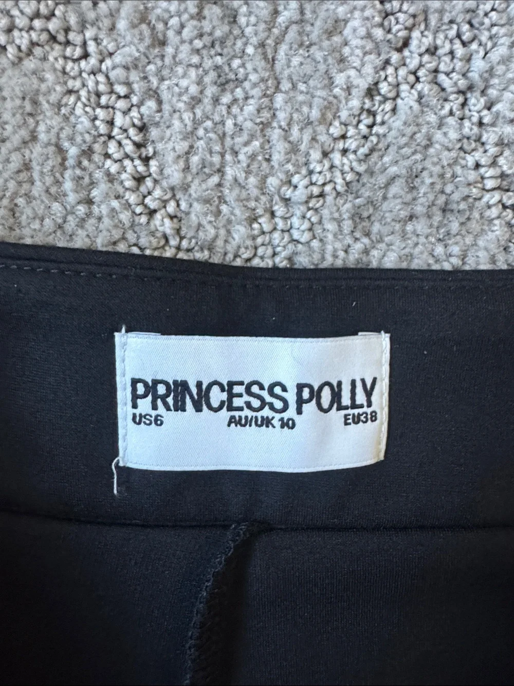 Princess Polly Black Mini Skirt with Subtle Side Slit